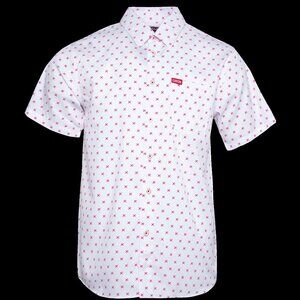 Dixxon Flannel Red Finney Short Sleeve Party Shirt All Over Print AOP